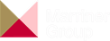 Marriner Group logo featuring a stylized 'M' made of gold, pink, and red geometric triangles.